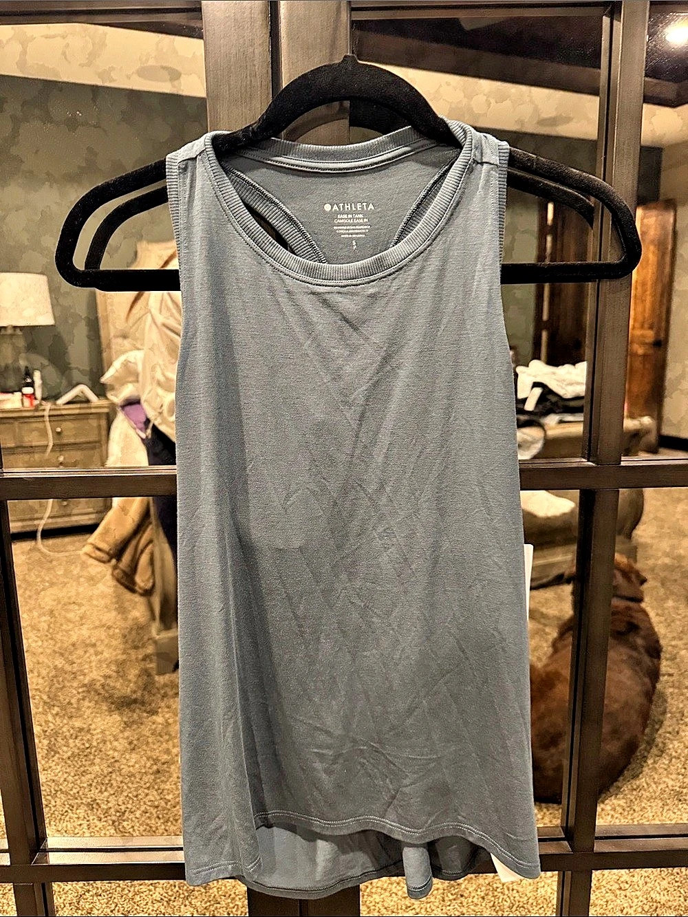 Athleta Ease In Tank Blue Gray Tank Top Size Small NWT